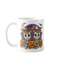Cute Spooky Skeleton Cows with Classic Mug, 11 oz