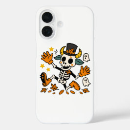 Cute Spooky Skeleton Goat with Top Hat  iPhone 16 Hülle