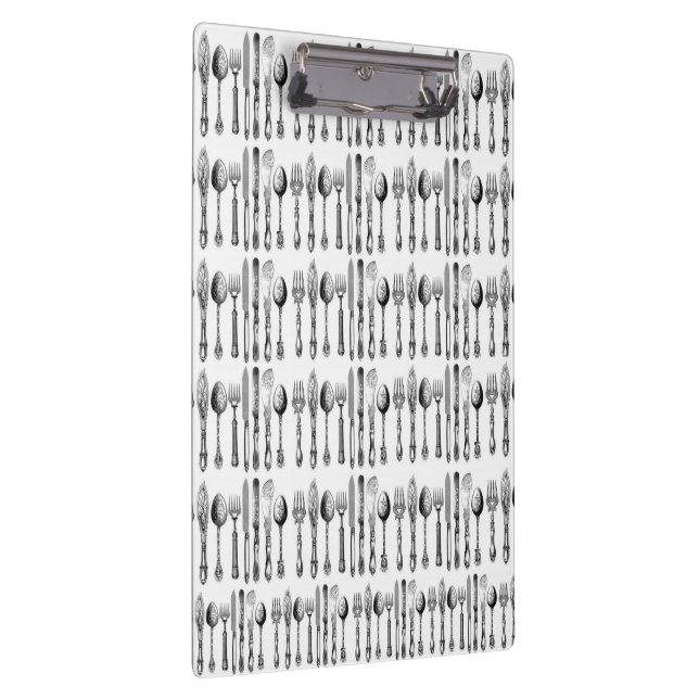 Cute Spoons Forks Knives Clipboard  Klemmbrett (Rechts)