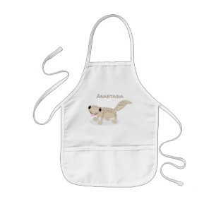 Cute spotted tan gecko cartoon illustration kinderschürze