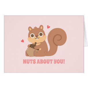 Cute Squirrel Folles de Toi Pun de la Saint-Valent