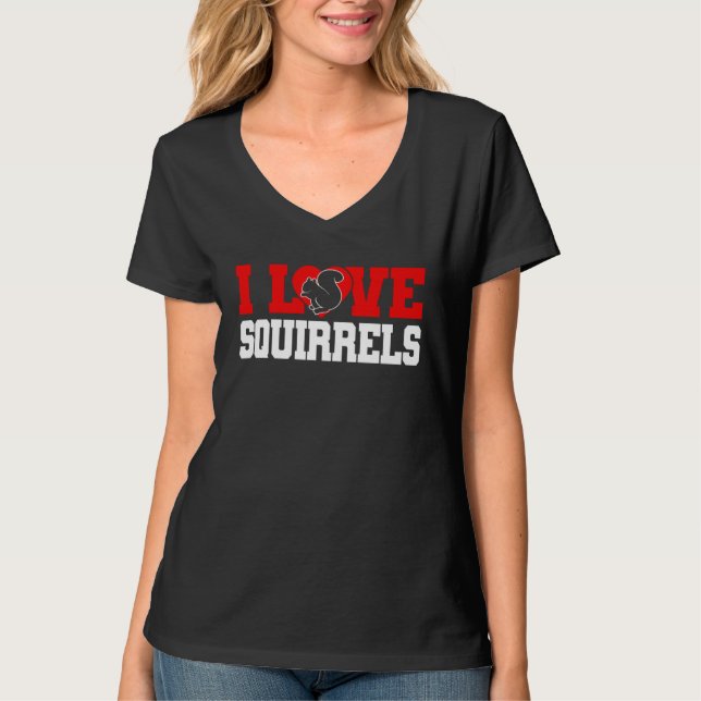 Cute Squirrel Rodent  I Heart Squirrels T-Shirt (Vorderseite)