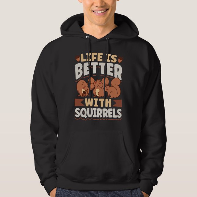 Cute Squirrel Rodent   With Squirrels Hoodie (Vorderseite)