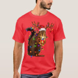 Cute Squirrel Santa Hat Christmas Lights Happy Hol T-Shirt<br><div class="desc">Cute Squirrel Santa Hat Christmas Lights Happy Holidays .</div>
