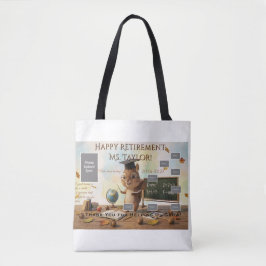 Cute Squirrel Teacher Retirement Shoulder Tote 202 Tasche