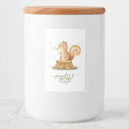 Cute Squirrel wildlife farm forest animal Lebensmitteletikett