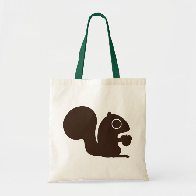 Cute Squirrel with Nut Woodland Animal Wildlife Tragetasche (Vorne)