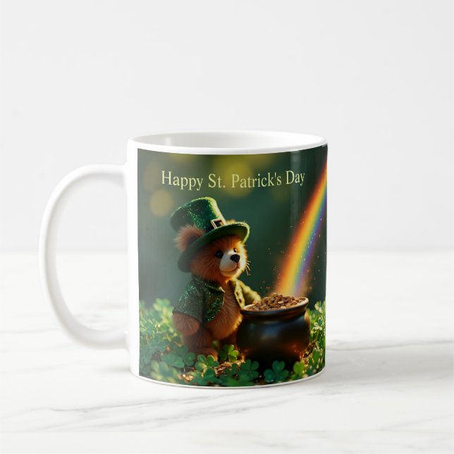 Cute St. Patrick’s Day Teddy Bear Kaffeetasse (Links)