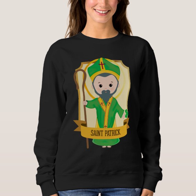 Cute St Patricks Day Catholic Women Kids Girls Iri Sweatshirt (Vorderseite)