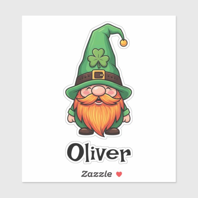 Cute St. Patrick's Day Lucky Leprechaun Gnome  Aufkleber (Blatt)