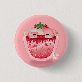 Cute Strawberry Button – Pink Design