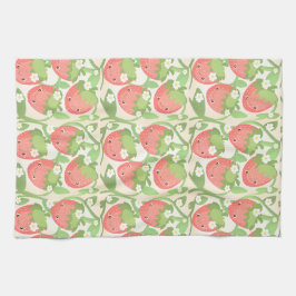 Cute Strawberry Garden  Geschirrtuch