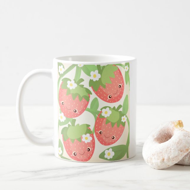 Cute Strawberry Garden  Kaffeetasse (Mit Donut)