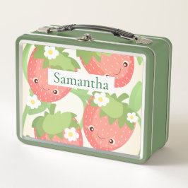 Cute Strawberry Garden  Metall Brotdose