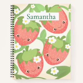 Cute Strawberry Garden  Notizbuch