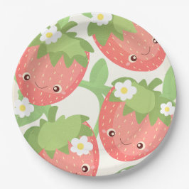 Cute Strawberry Garden  Pappteller