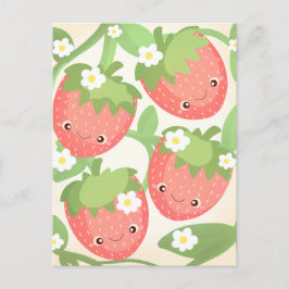 Cute Strawberry Garden  Postkarte