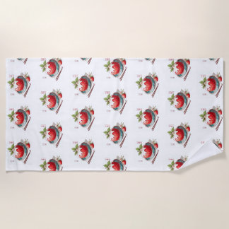 Cute Strawberry Mochi Japanese Sweet Treat Strandtuch