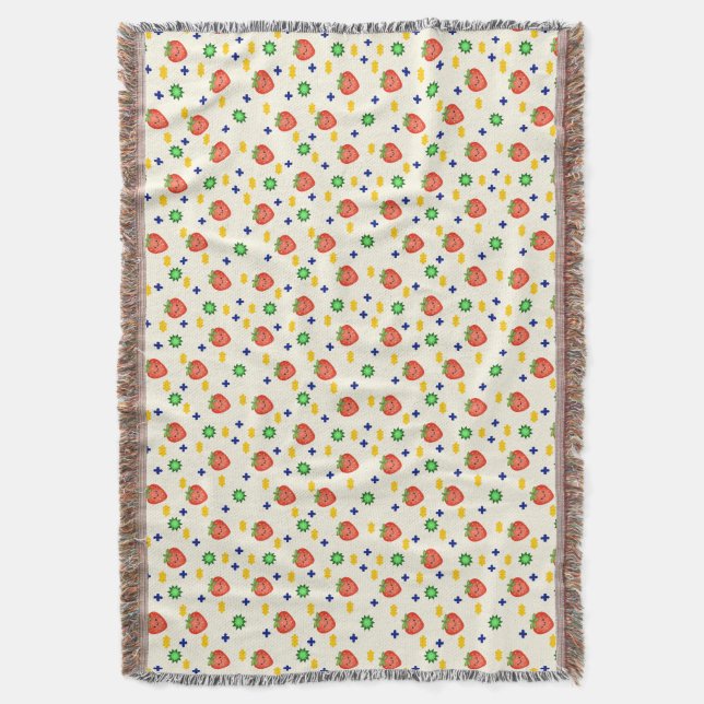 Cute Strawberry Pattern Decke (Vorderseite Vertikal)