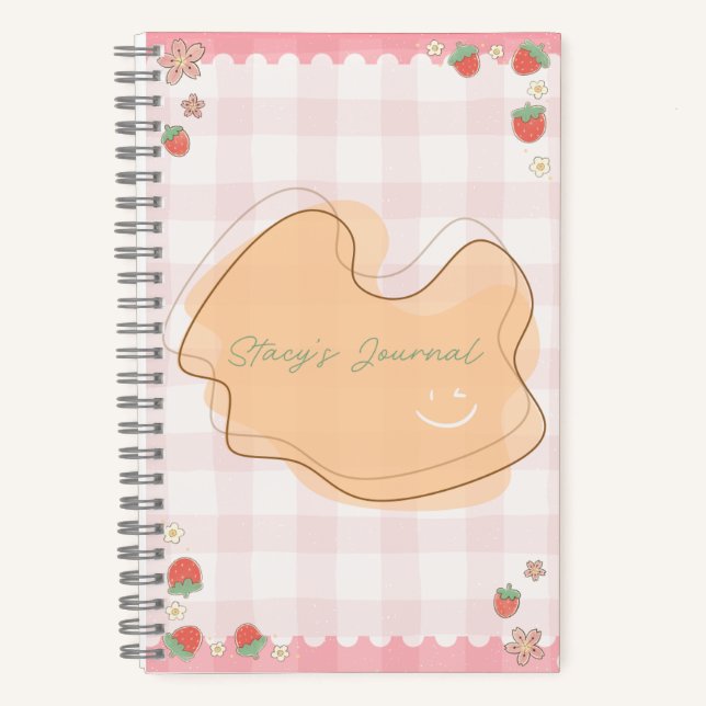 Cute Strawberry Personalized Journal (Recto)