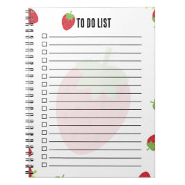 Cute Strawberry To-Do List Notepad Notizblock