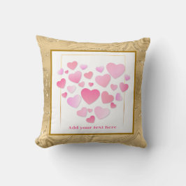 Cute Style Pink Hearts Romantic Valentine's Day Kissen