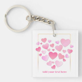 Cute Style Pink Hearts Romantic Valentine's Day Schlüsselanhänger