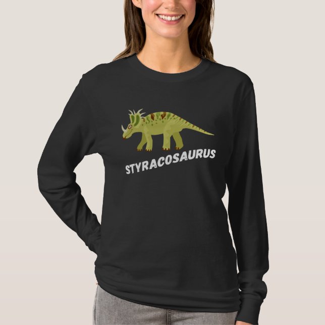 Cute Styracosaurus Dinosaur T-Shirt (Vorderseite)