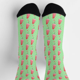 Cute Summer Popsicles Watermelon Motifs chaussette