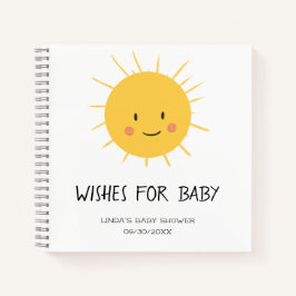 Cute Sun Boy Baby shower Livre d'invité