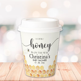 Cute Sunflower Bee Baby Shower Pappbecher