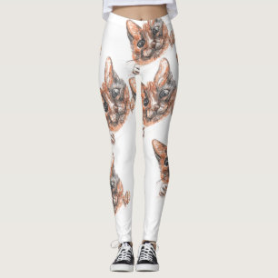 Cute Super Sweet Chat Face Dessin Leggings