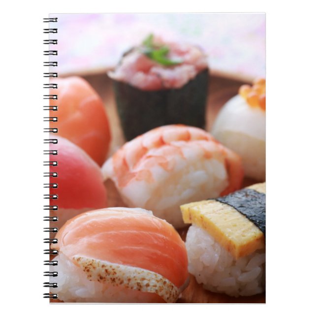 Cute Sushi Harmony – Soft Notebook by SUSHIMI Notizblock (Vorderseite)