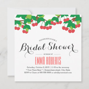 Cute Sweet Cherries Invitations De Douche De Brida