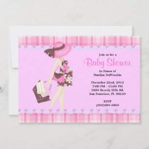 CUTE Sweet PINK Baby Shower Einladung