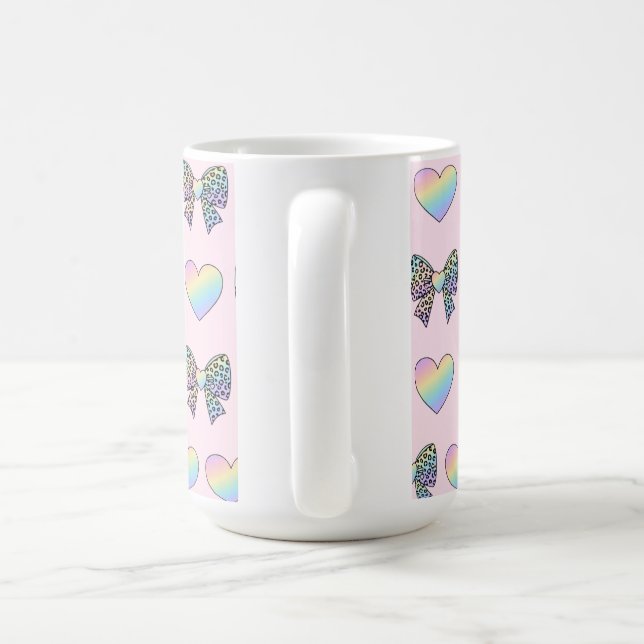  cute sweet rainbow hearts pastel gradient pattern kaffeetasse (Henkel)
