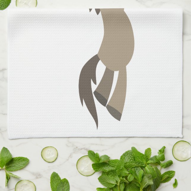 Cute Swift Cartoon Cheval Serviette de cuisine (Plié)