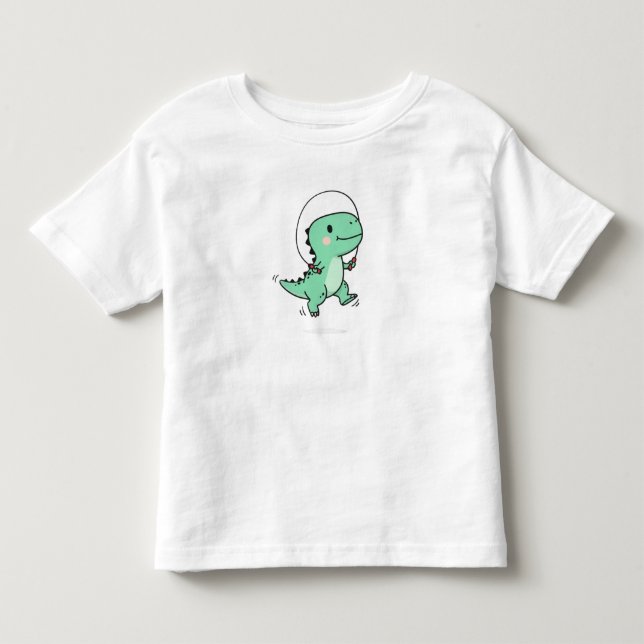 Cute T-Rex Jumping Rope for Kids Kleinkind T-shirt (Vorderseite)