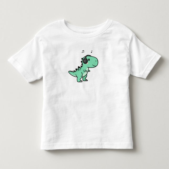 Cute T-Rex Playing Music for Kids🎵 Kleinkind T-shirt (Vorderseite)