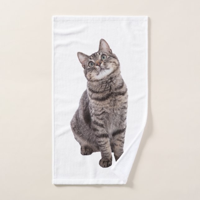 Cute tabby Chat (Serviette à main)