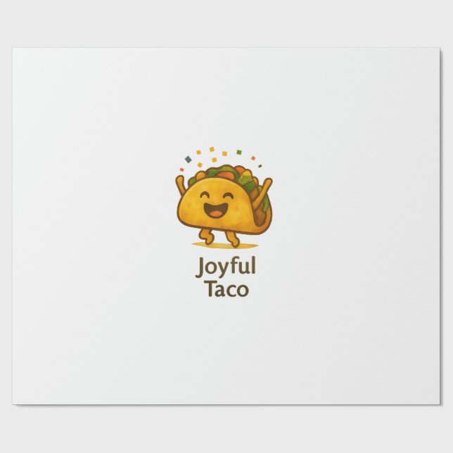 Cute Taco Fiesta Birthday Wrapping Paper Geschenkpapier (Flach)