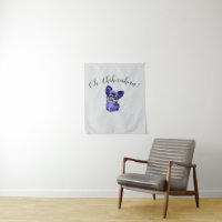 Cute Tapisserie de Chihuahua bleu Abstrait