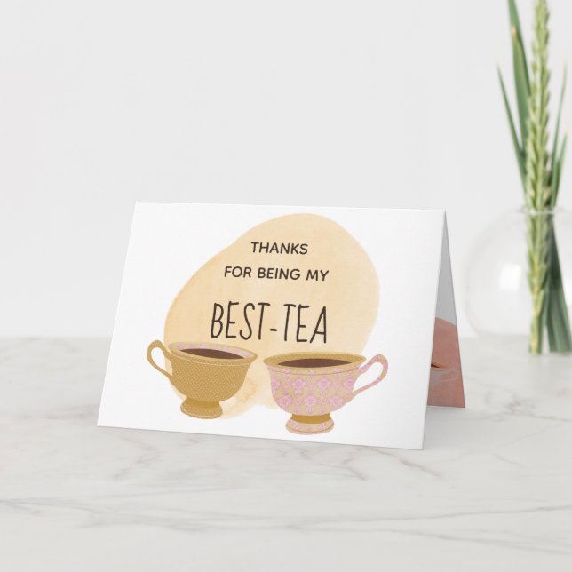 Cute tasses à thé merci d'être mon meilleur ami de (Devant)