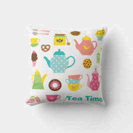 Cute Tea Party Pillow Kissen