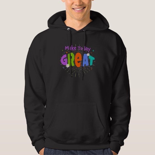 Cute Teacher Motivational Inspirational SEL Make T Hoodie (Vorderseite)