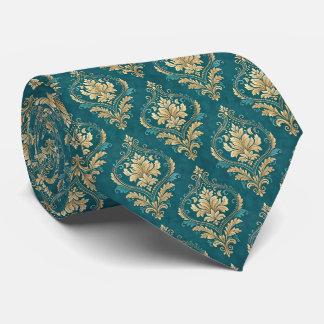 Cute teal wedding pattern  krawatte