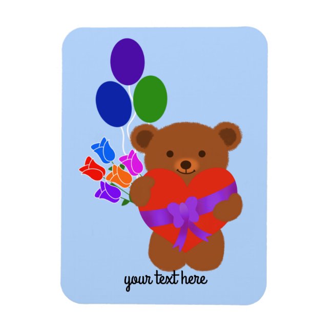 Cute Teddy Bear #3 Magnet (Vertikal)
