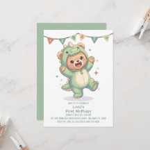 Cute Teddy Bear Dinosaur | Dino Bear 1st Birthday