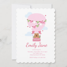 Cute Teddy Bear Pink Capybara Girls Birthday