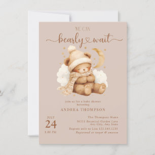Cute Teddy Ours Bébé Douche Invitations